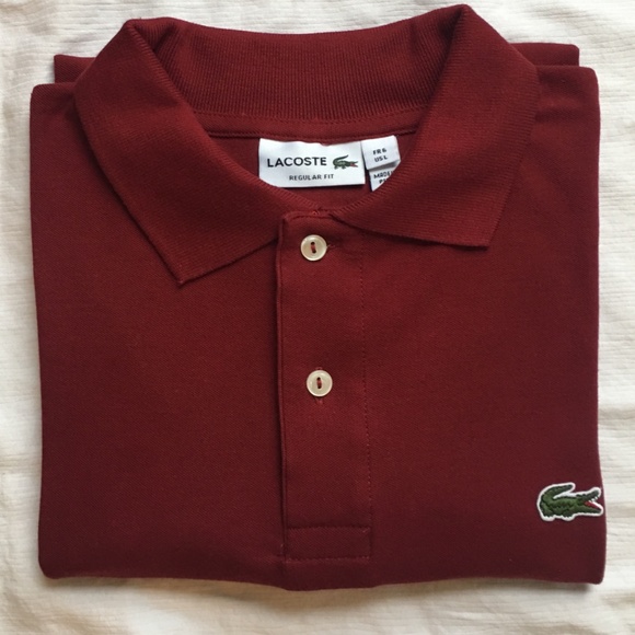 Lacoste Polo S 6 (L). Bordeaux - Picture 2 of 2